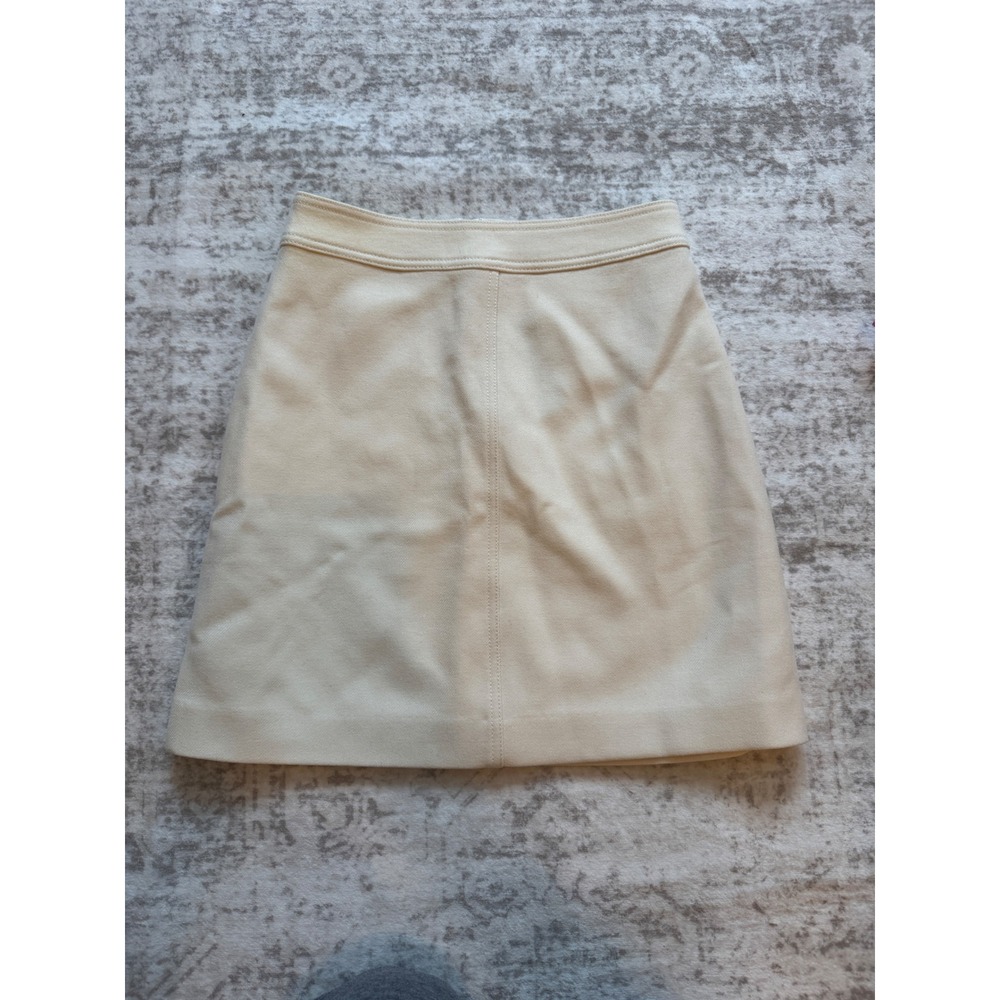 J.Crew Ivory Wool Blend A-Line Mini‎ Skirt K2121 Size 2 New With Tags